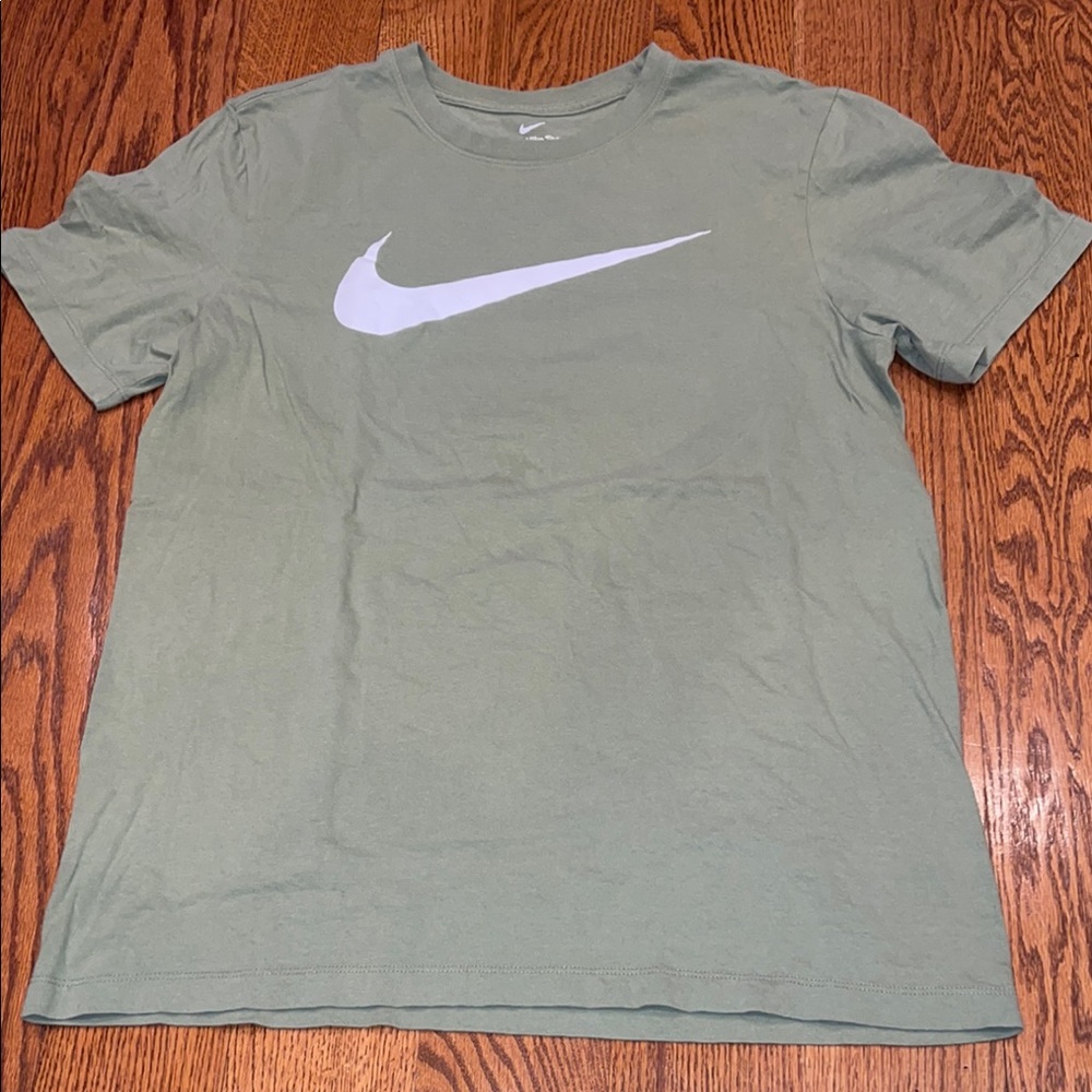 Nike Green and White Short Sleeve Tee
